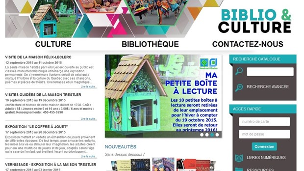 Bibliothèque municipale de Vaudreuil-Dorion : le nouveau catalogue maintenant en ligne!