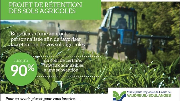 Les agriculteurs invités à participer au projet de rétention des sols agricoles à la MRC de Vaudreuil-Soulanges