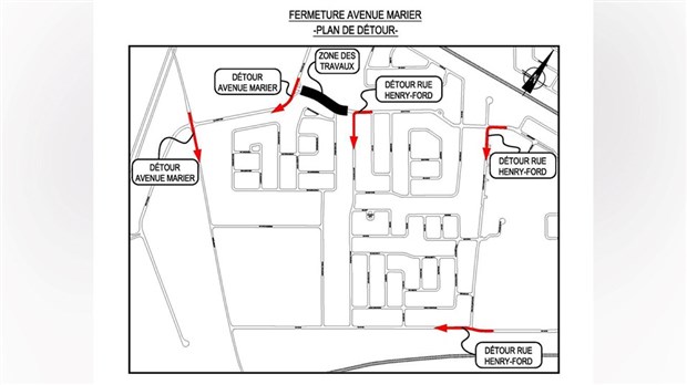 Vaudreuil-Dorion: fermeture d’une partie de la rue Marier dès demain matin 