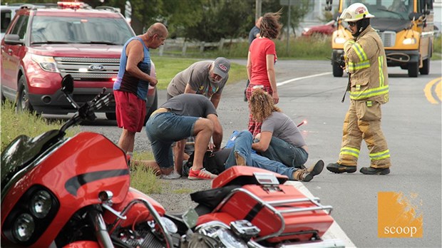Un motocycliste blessé sur la route 201 à Saint-Clet 