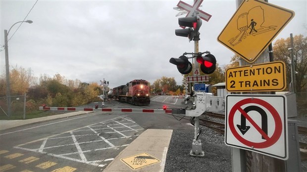 Fermeture de nuit du passage à niveau du boulevard Perrot Nord