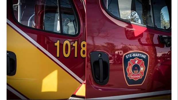 Sainte-Martine: la cause de l'incendie d'hier soir est inconnue pour le moment 