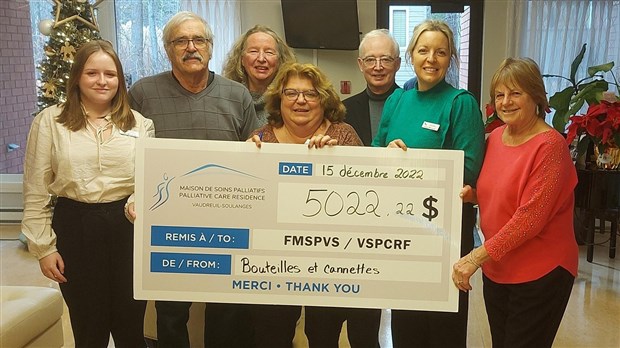 Un don de plus de 5 000$ pour la Fondation de la Maison de soins palliatifs de Vaudreuil-Soulanges