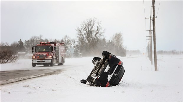 Carambolage et capotage dans Vaudreuil-Soulanges ce dimanche