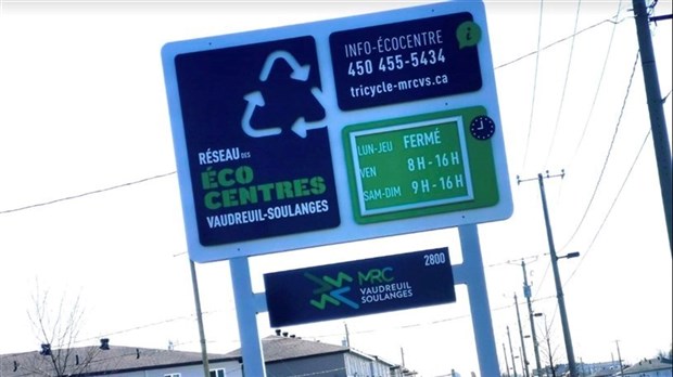Retour à l'horaire d'hiver pour les écocentres de Vaudreuil-Soulanges
