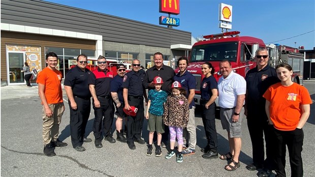 Des pompiers de Saint-Zotique, Saint-Télesphore et Coteau-du-Lac s'impliquent dans le Grand McDon