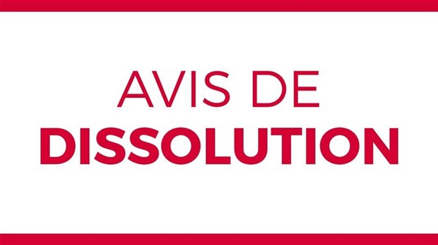 Avis de dissolution