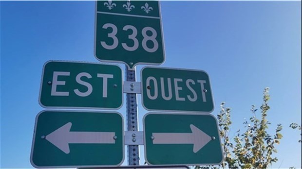 Entrave sur la route 338 à Saint-Zotique