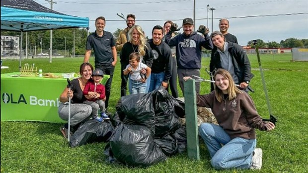 Plus de 100 kilos de déchets retirés du boisé Charlot à Vaudreuil-Dorion 