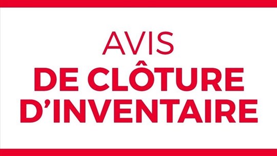 Avis de clôture de succession