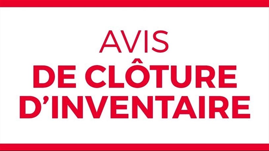 Avis de clôture de succession