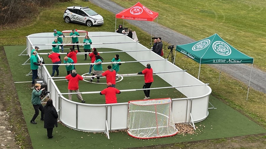 Un babyfoot géant pour le Centre Notre-Dame-de-Fatima