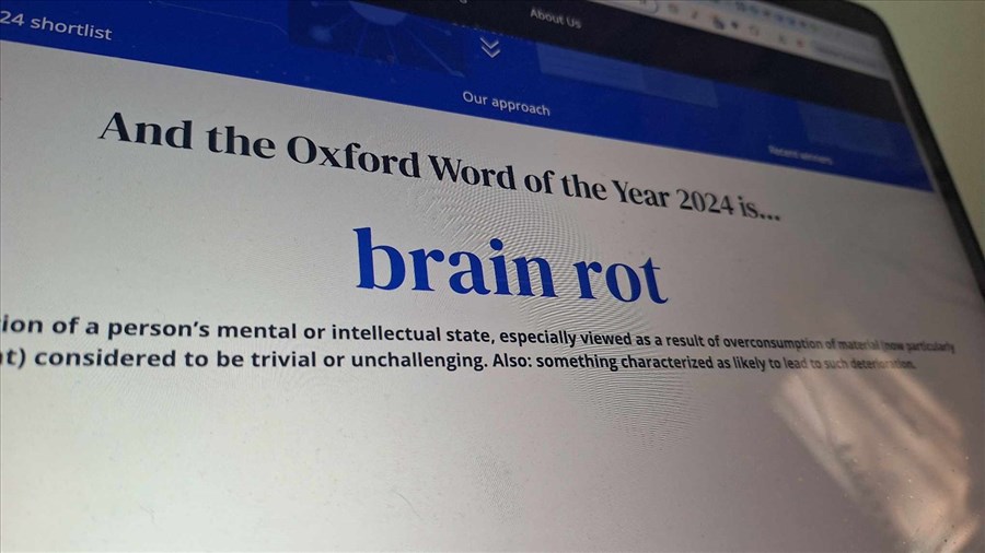 The Oxford University Press word of the year is ...‘brain rot’