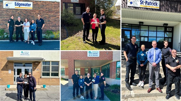 L'Association des pompiers volontaires de Pincourt donne pour les écoles de la région 