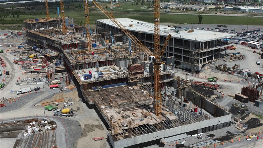 Hôpital de Vaudreuil-Soulanges | Avancement des travaux de construction sur le chantier