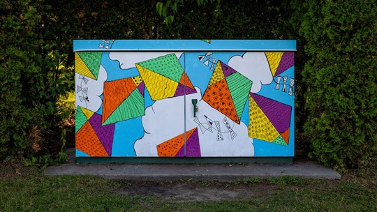 Artistic embellishment of electrical boxes in Vaudreuil-Dorion parks