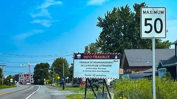 22 semaines de travaux sur la route De Lotbinière