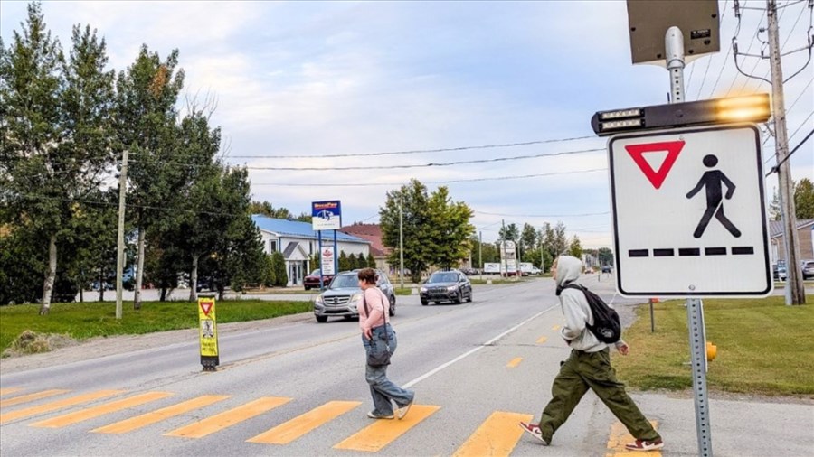 Nouveau passage piéton sécurisé sur la Montée du Comté 