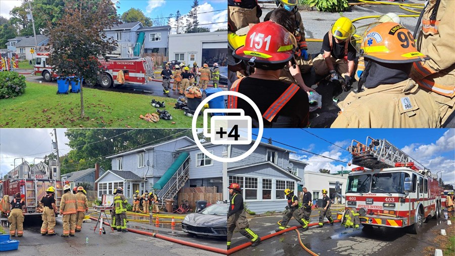 Incendie sur la 7e Avenue à L'Île-Perrot 