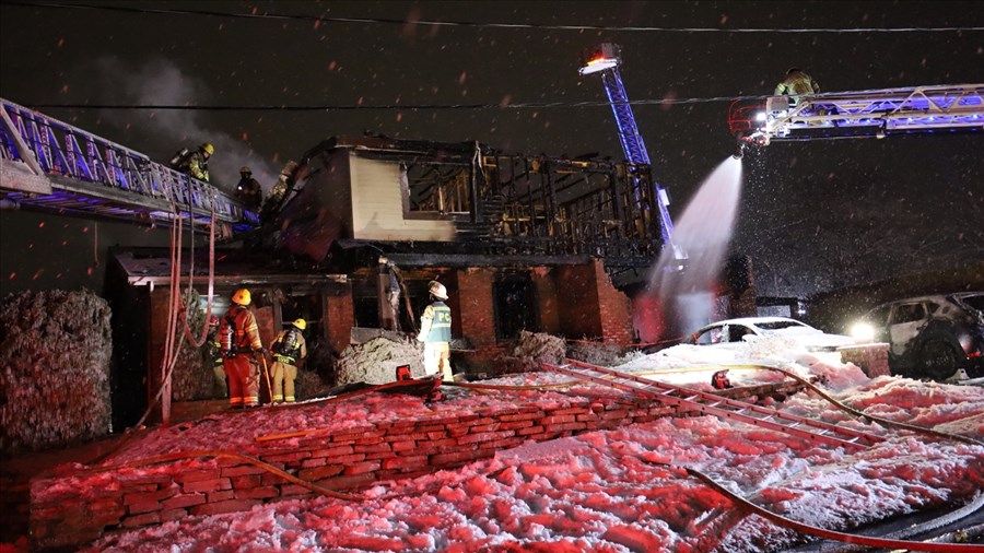 Les pompiers de Vaudreuil-Dorion en entraide cette nuit 