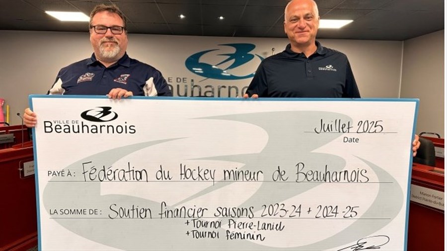 Beauharnois renouvelle son appui au hockey mineur local 