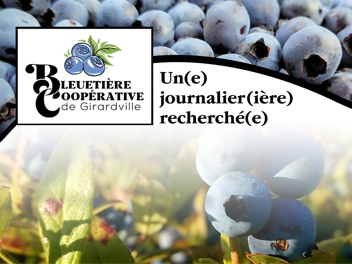 Bleuetière Coopérative de Girardville recherche un(e) journalier(ière)
